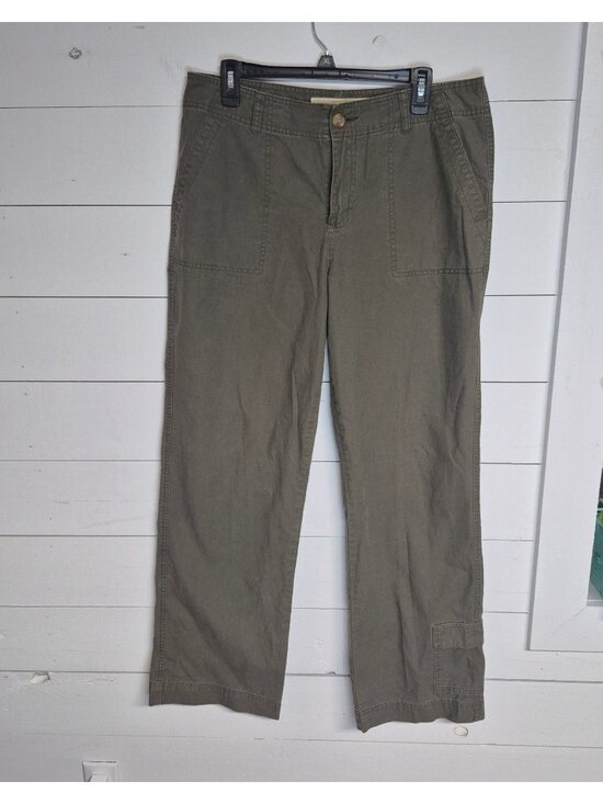 Cabela's Casuals Denim - Cabelas Casuals Womens Olive Green Cargo Pants Size 14 Regular